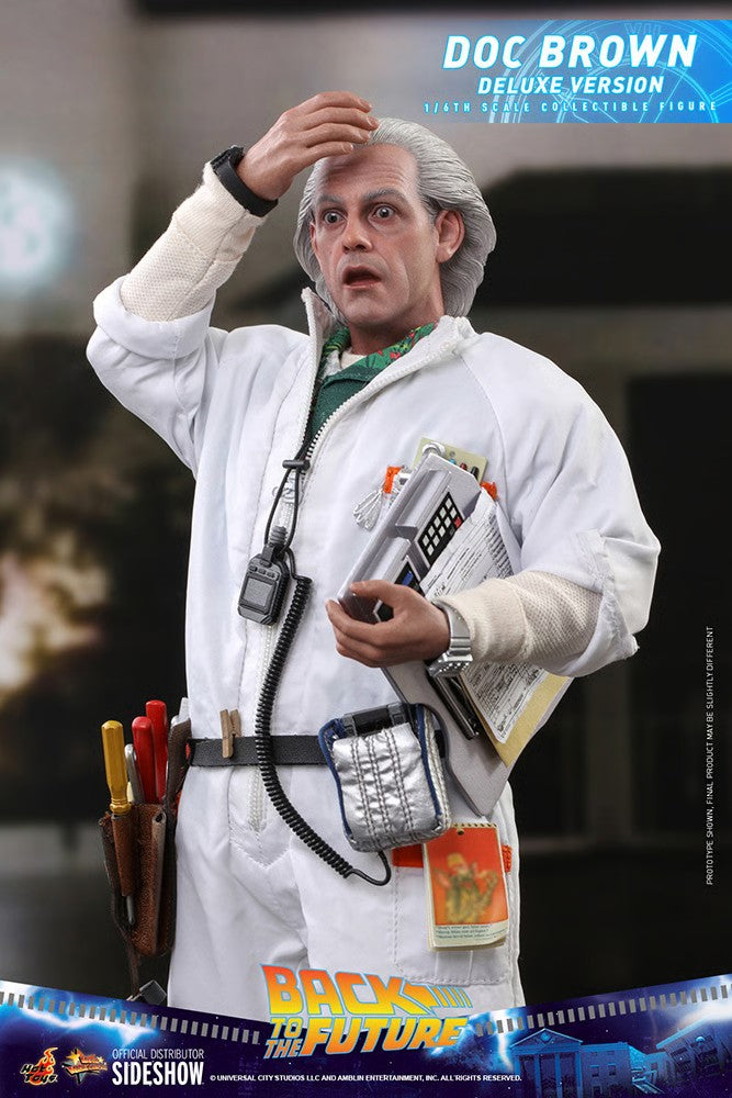 HOT TOYS DOC BROWN BTTF DELUXE MMS 610 AF - BACK TO THE FUTURE