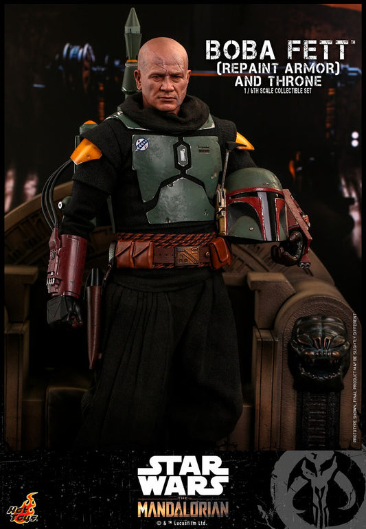 HOT TOYS SW BOBA FETT REPAINT ARMOR WITH THRONE BOBF TMS 056 AF