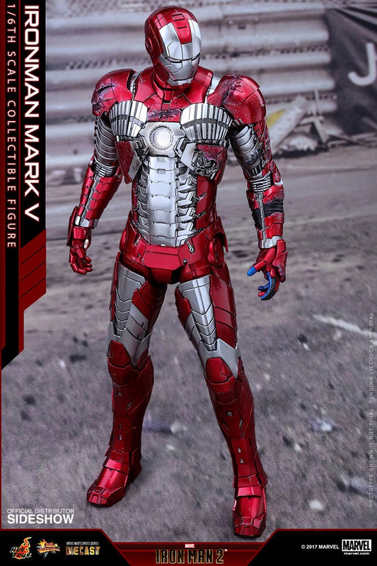 HOT TOYS IRON MAN MARK V IRON MAN 2 DIECAST MMS 400 AF