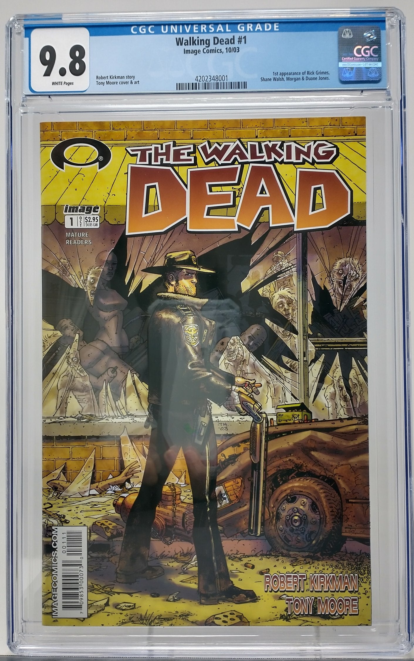 THE WALKING DEAD #1 - IMAGE 2003 - CGC 9.8 - 1ST RICK GRIMES APPEARANCE