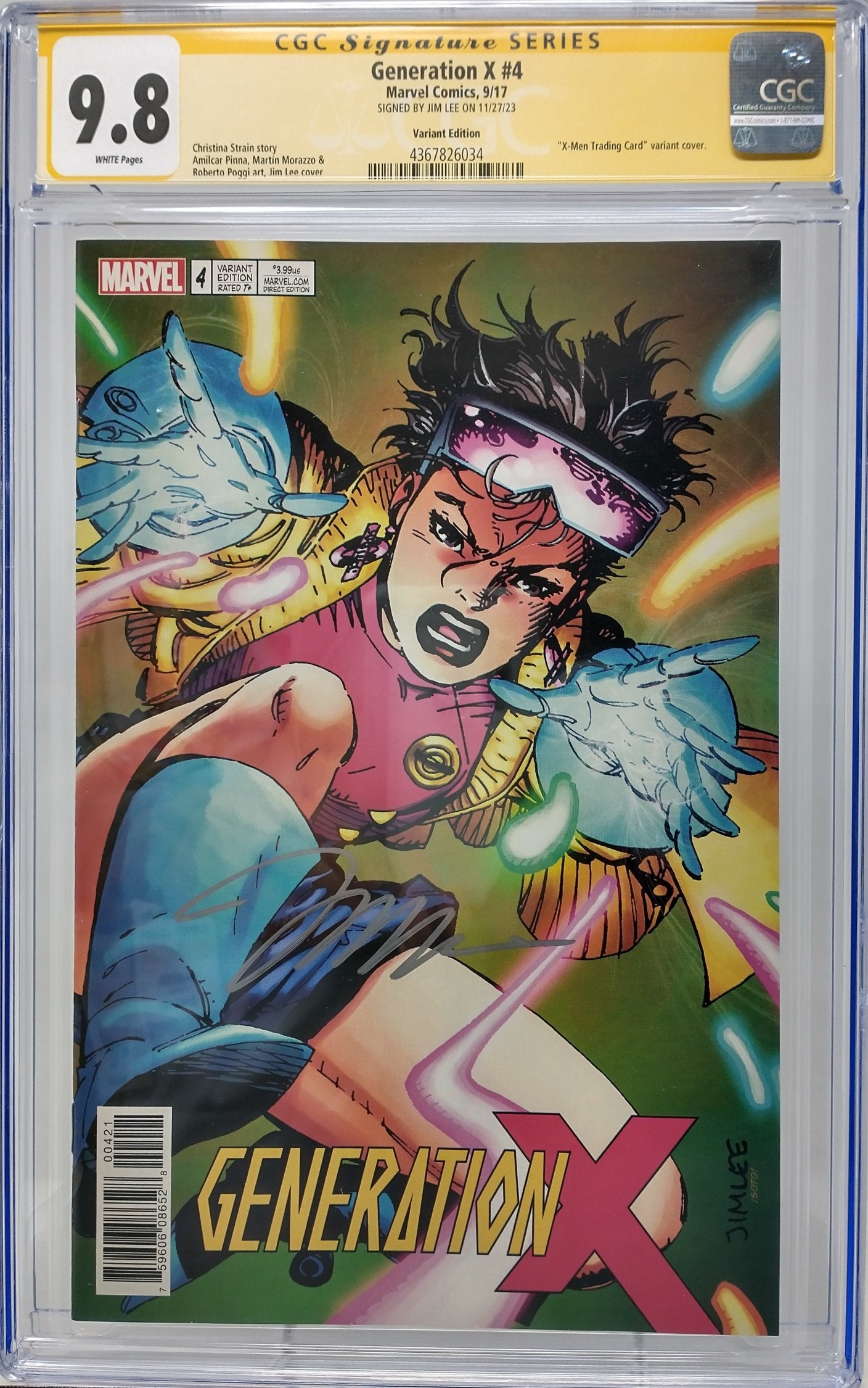 GENERATION X #4 - MARVEL 2017 - CGC 9.8 - SIGNED BY JIM LEE