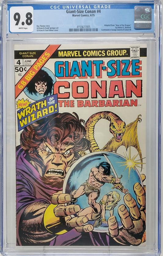 GIANT-SIZE CONAN #4 - MARVEL 1975 - CGC 9.8 - HIGHEST GRADED