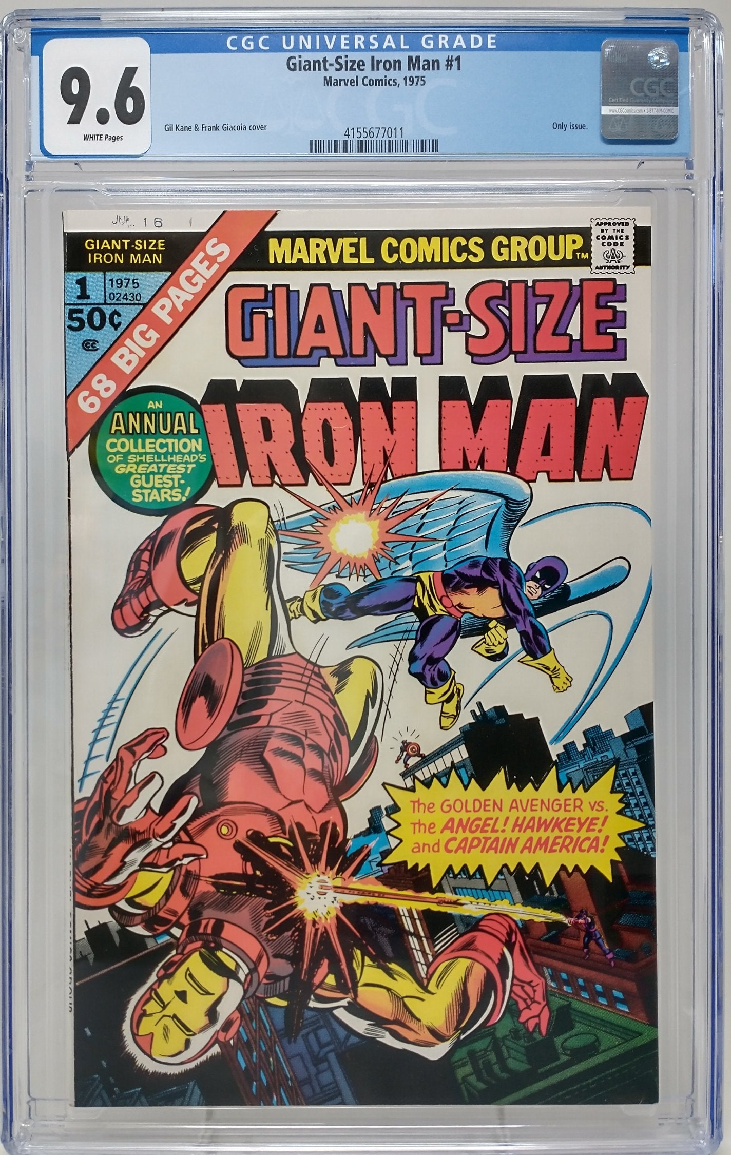 GIANT-SIZE IRON MAN #1 - MARVEL 9175 - CGC 9.6 - WHITE PAGES