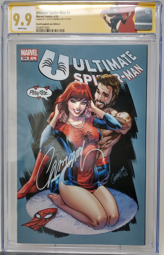 ULTIMATE SPIDER-MAN #4 - MARVEL 2024 - CGC 9.9 - SIGNED SCOTT CAMPBELL, WEBSTORE EXCLUSIVE