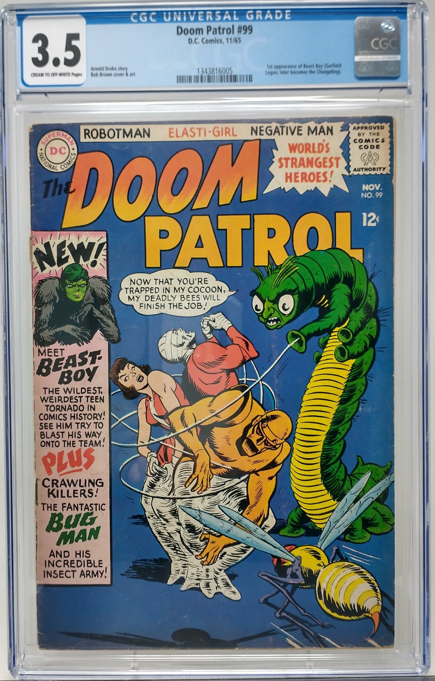 DOOM PATROL #99 - DC COMICS 1965 - CGC 3.5 - 1ST BEAST BOY