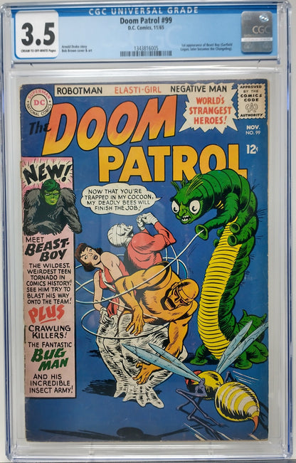 DOOM PATROL #99 - DC COMICS 1965 - CGC 3.5 - 1ST BEAST BOY
