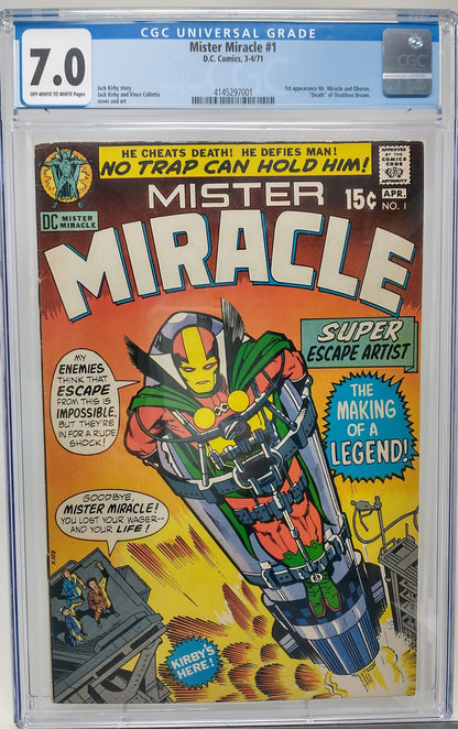 MISTER MIRACLE #1 - DC COMICS 1971 - CGC 7.0 - 1ST MR MIRACLE APPEARANCE