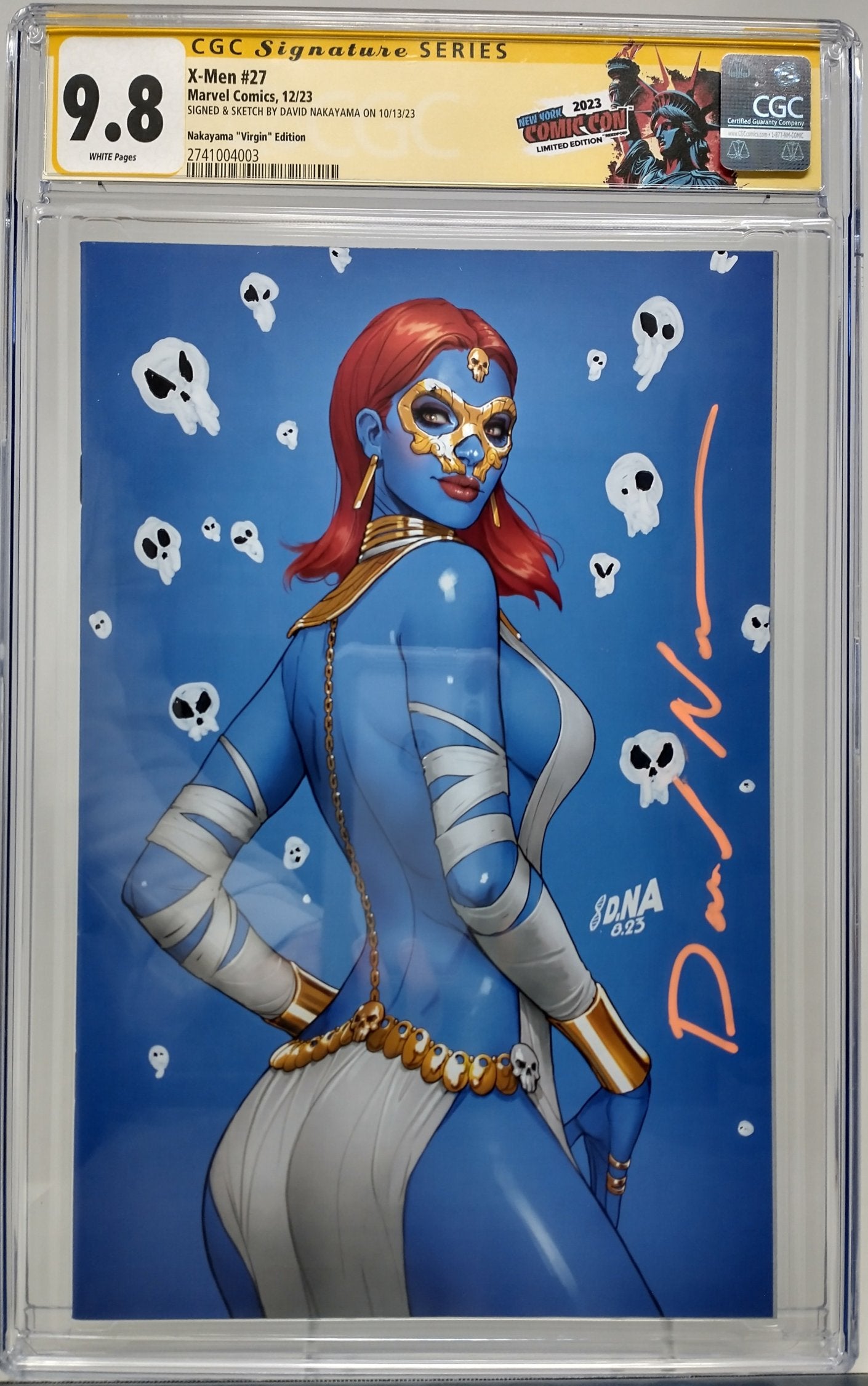 X-MEN #27 - MARVEL 2023 - CGC 9.8 - SIGNED & SKETECH BY DAVID NAKAYAMA D.NA
