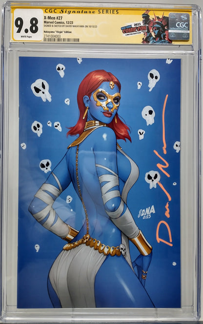 X-MEN #27 - MARVEL 2023 - CGC 9.8 - SIGNED & SKETECH BY DAVID NAKAYAMA D.NA