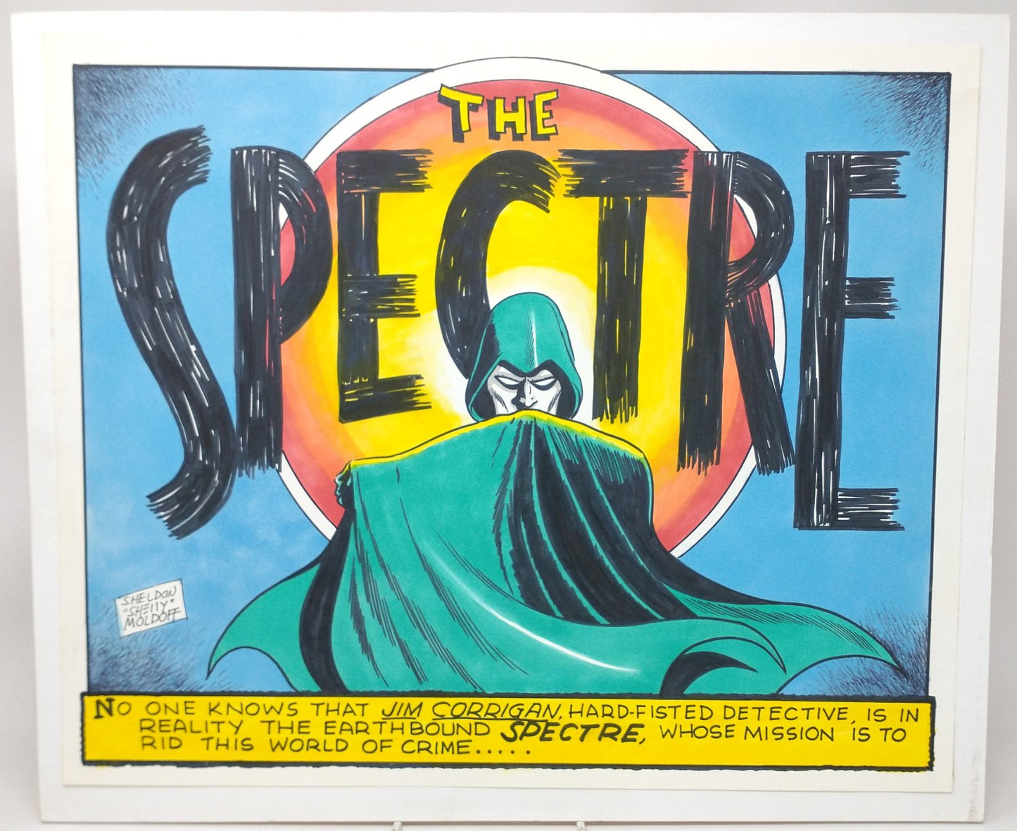FULL COLOR SPECTRE ORIGINAL ART BY SHELSON MOLDOFF