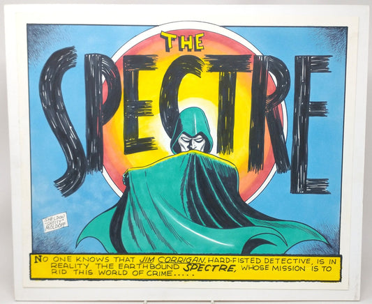 FULL COLOR SPECTRE ORIGINAL ART BY SHELSON MOLDOFF