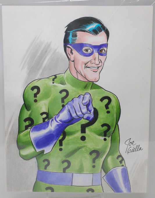 FULL COLOR RIDDLER ORIGINAL SKETCH BY JOE GIELLA