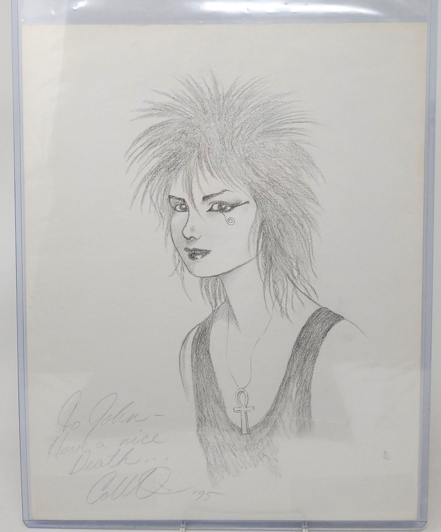 DC DEATH ORIGINAL ART SKETCH BY COLLEEN DORAN