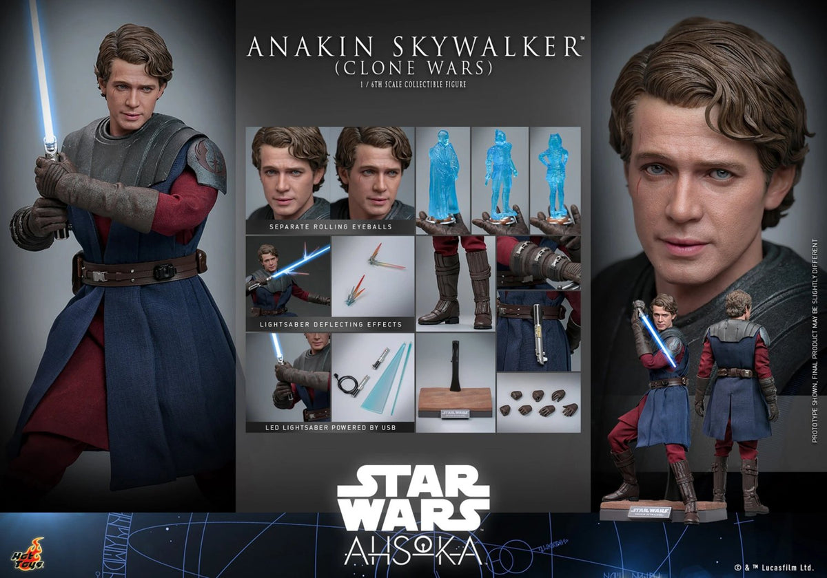 HOT TOYS STAR WARS ANAKIN SKYWALKER AHSOKA TMS 129 AF