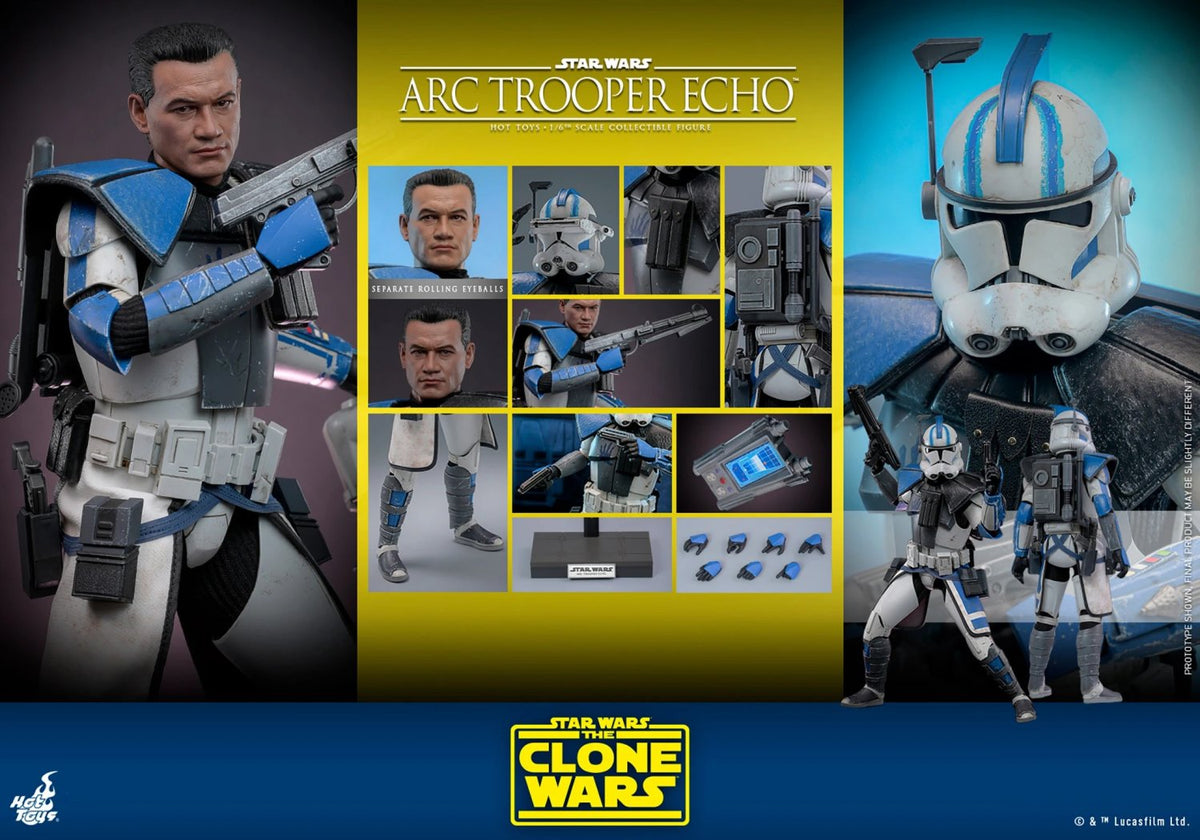 HOT TOYS SW ARC TROOPER ECHO THE CLONE WARS TMS 133 AF