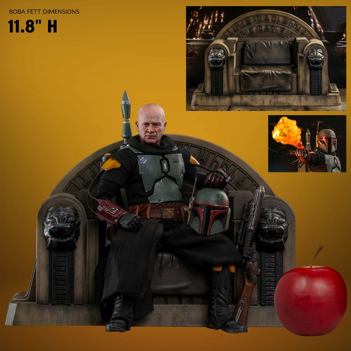 HOT TOYS STAR WARS BOBA FETT REPAINT ARMOR AND THRONE BOBF TMS 056 AF