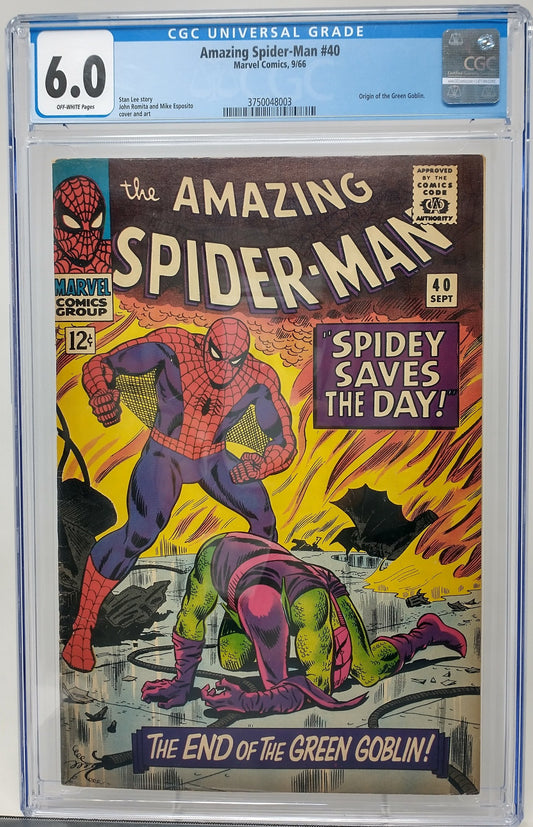 AMAZING SPIDER-MAN #40 - MARVEL 1966 - CGC 6.0 - ORIGIN OF GREEN GOBLIN