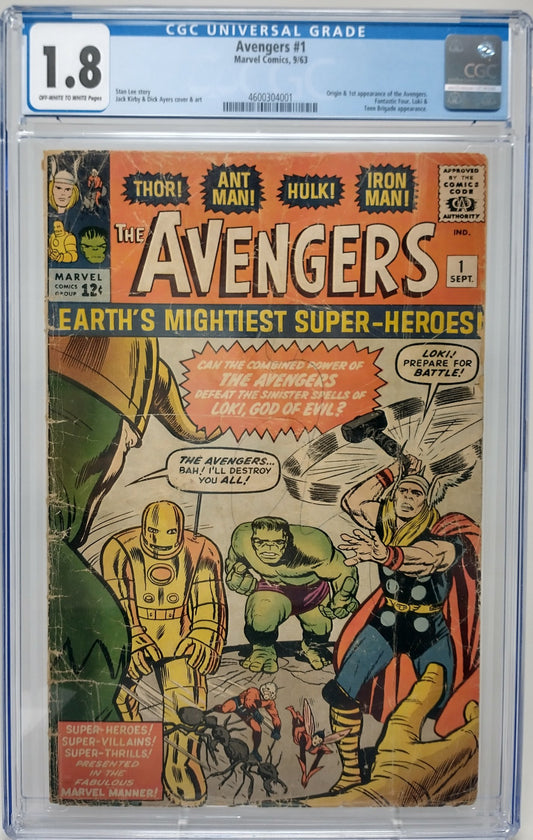 AVENGERS #1 - MARVEL 1963 - CGC 1.8 - 1ST AVENGERS APPEARANCE
