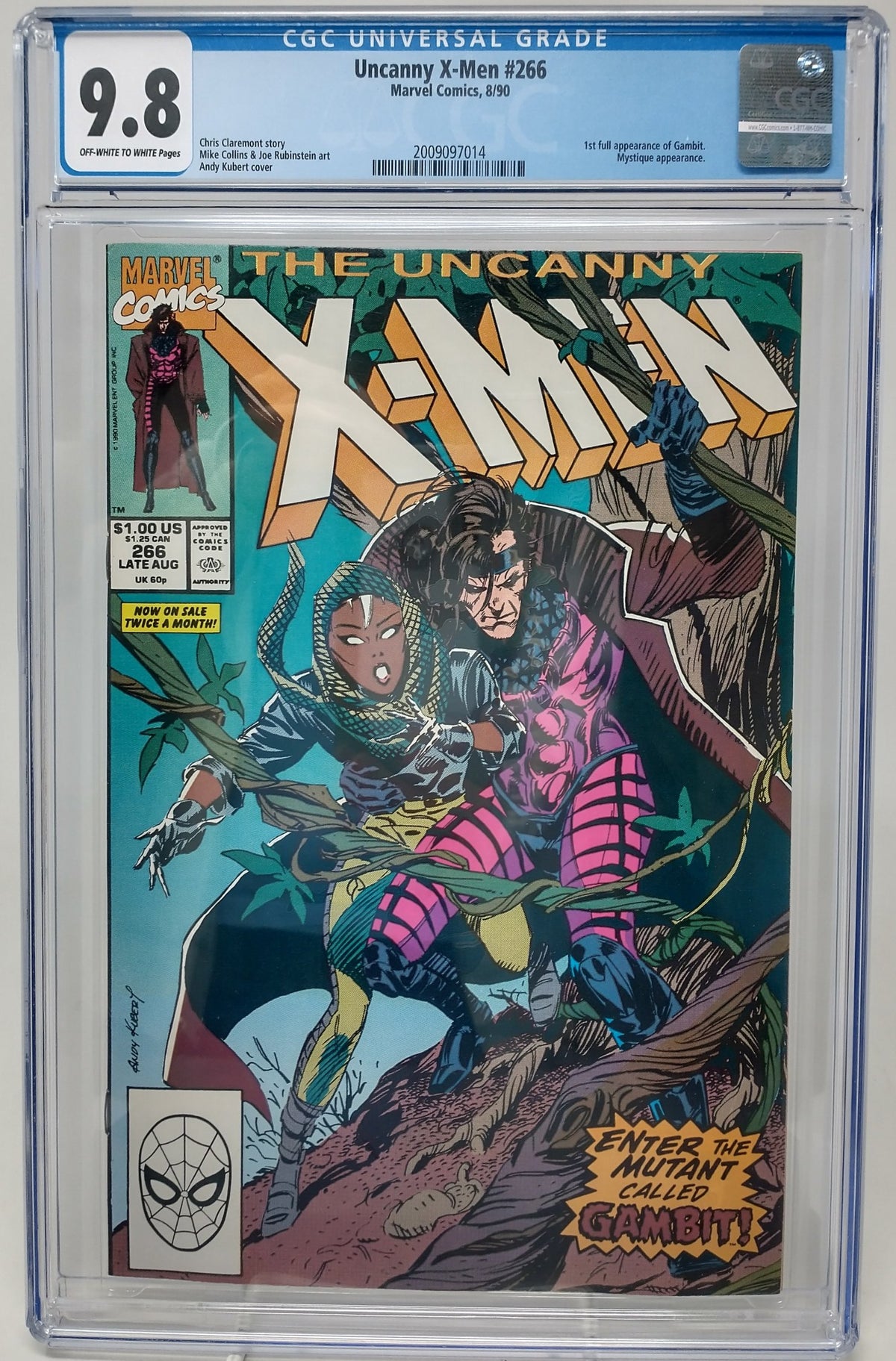 UNCANNY X-MEN #266 - MARVEL 1990 - CGC 9.8 - 1ST GAMBIT APPEARANCE
