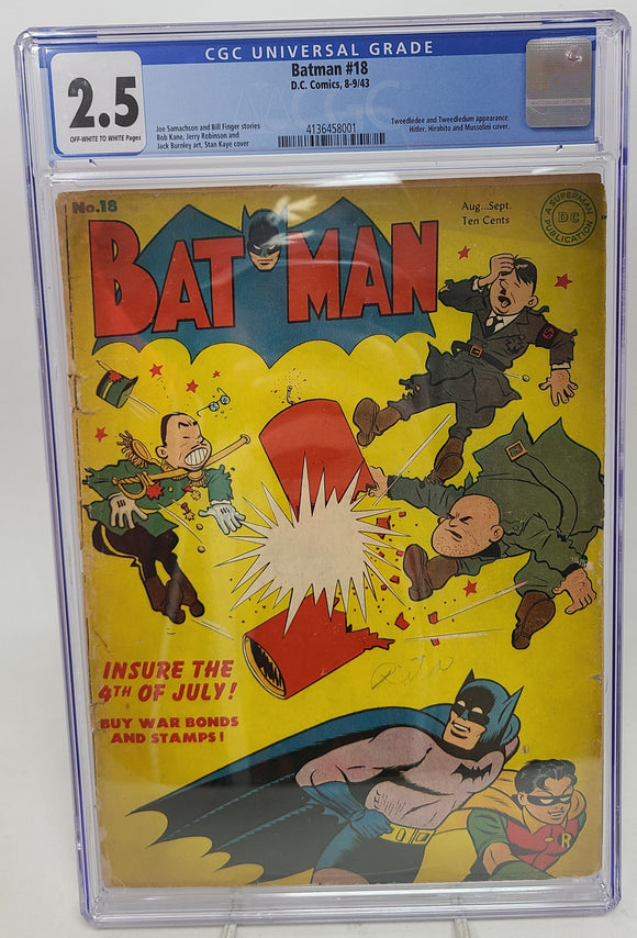BATMAN #18 ~ DC 1943 ~ CGC 2.5