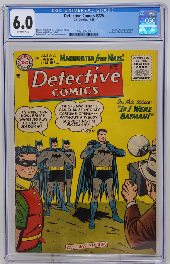 DETECTIVE COMICS #225 ~ DC 1955 ~ CGC 6.0 ~ 1ST MARTIAN MANHUNTER
