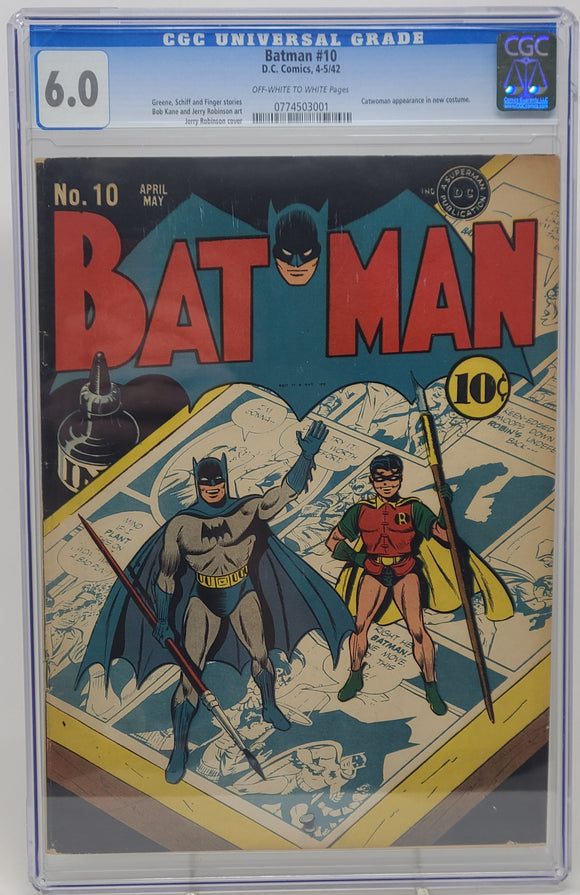 BATMAN #10 ~ DC 1942 ~ CGC 6.0