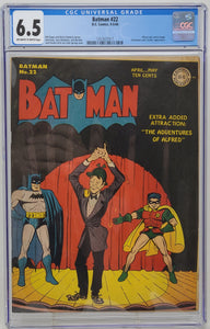 BATMAN #22 ~ DC 1944 ~ CGC 6.5