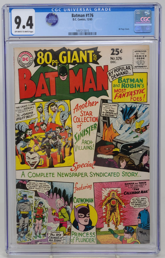 BATMAN #176 ~ DC 1965 ~ CGC 9.4 ~ ALFRED PENNYWORTH COLLECTION