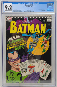 BATMAN #179 ~ DC 1966 ~ CGC 9.2
