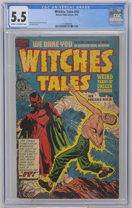 WITCHES TALES #10 ~ HARVEY 1952 ~ CGC 5.5 ~ PRE-CODE HORROR