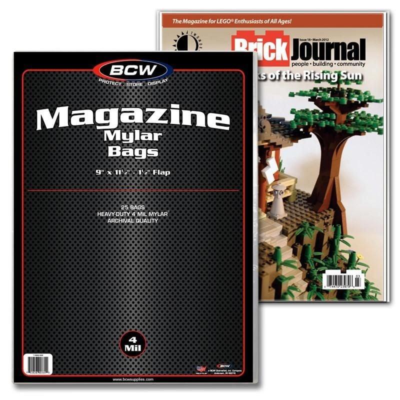 BCW 4 MIL MYLAR ARCHIVALS MAGAZINE COMIC - 25 CT
