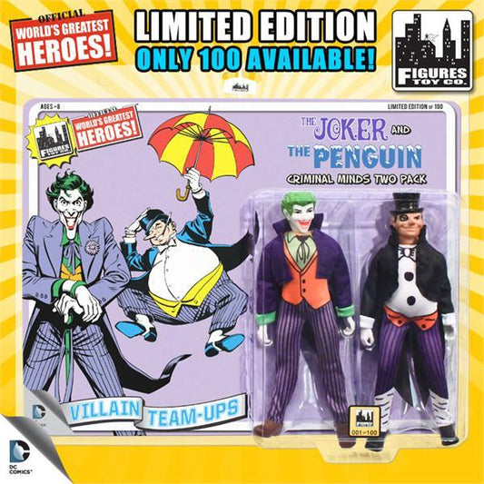 2-PACK DC RETRO JOKER / PENGUIN 8IN AF