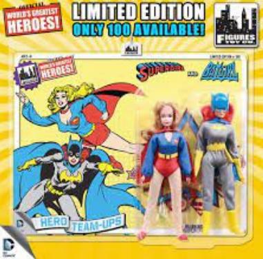 2-PACK DC RETRO SUPERGIRL/BATGIRL 8IN AF