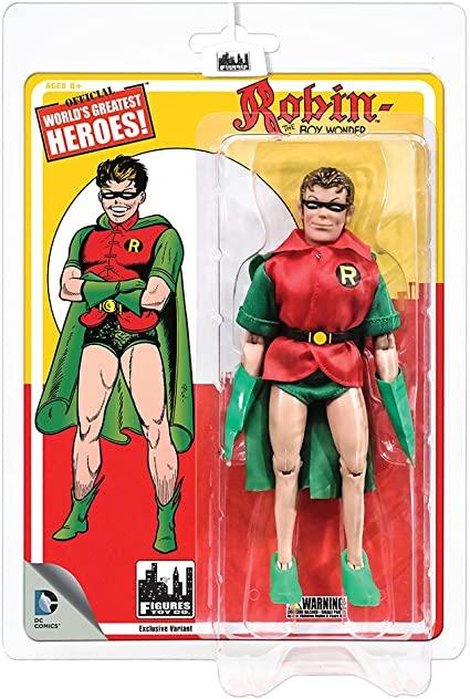 DC RETRO ROBIN GOLDEN AGE GREEN CAPE 8IN AF