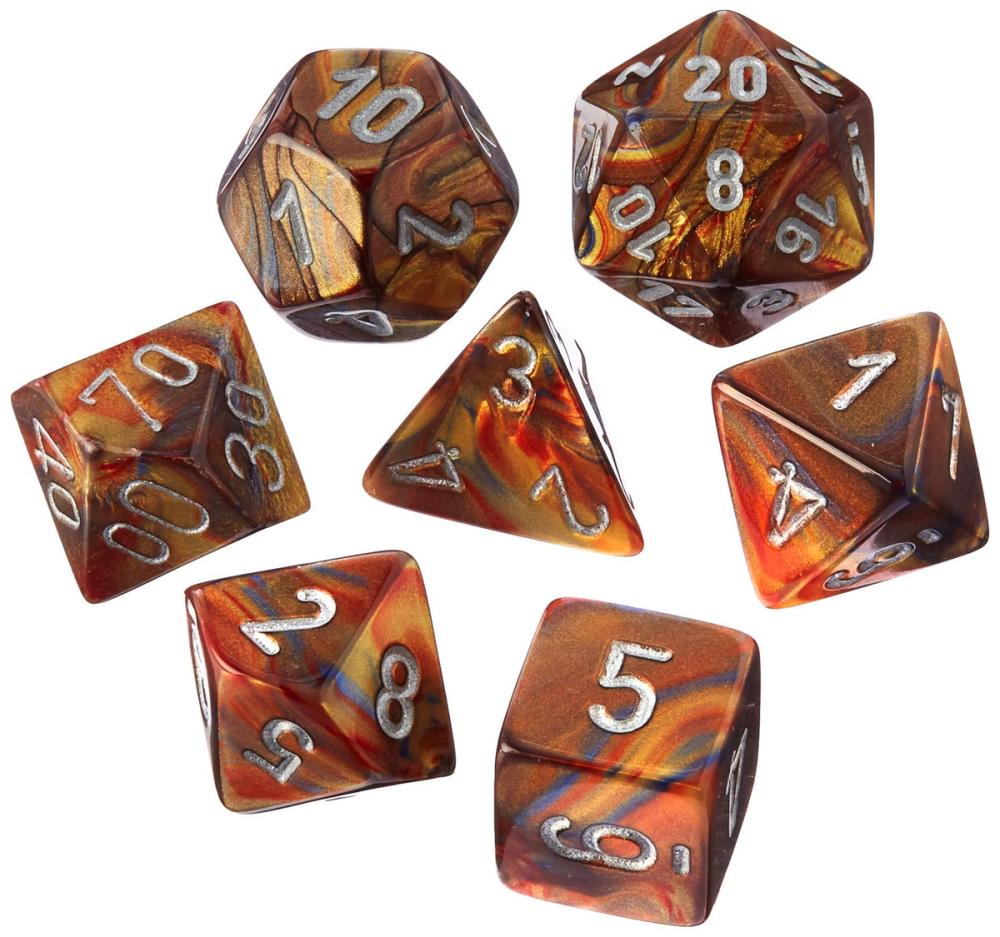 CHX LUSTROUS 7 DIE GOLD / SILVER DICE