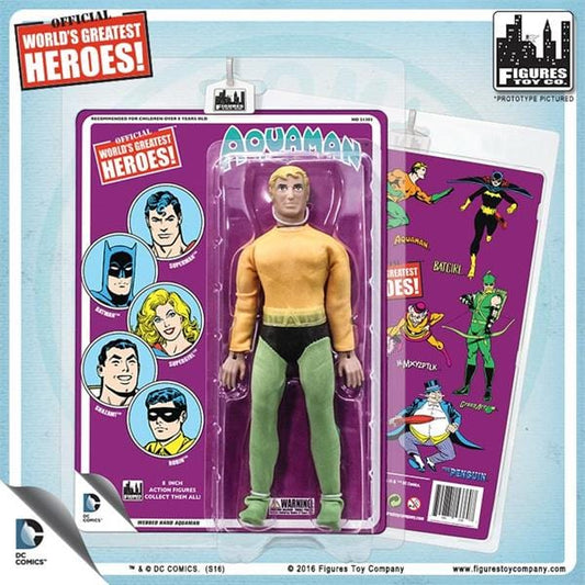 DC RETRO AQUAMAN 8IN PURPLE CARD AF