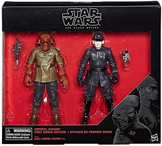 SW BLACK 6 INCH ADMIRAL ACKBAR/FIRST ORDER OFFICER TRU EXCL SET AF