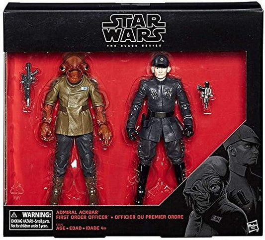 SW BLACK 6 INCH ADMIRAL ACKBAR/FIRST ORDER OFFICER TRU EXCL SET AF