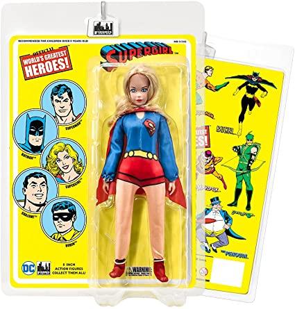 DC RETRO SUPERGIRL SCREEN PRINT SUIT 8IN AF