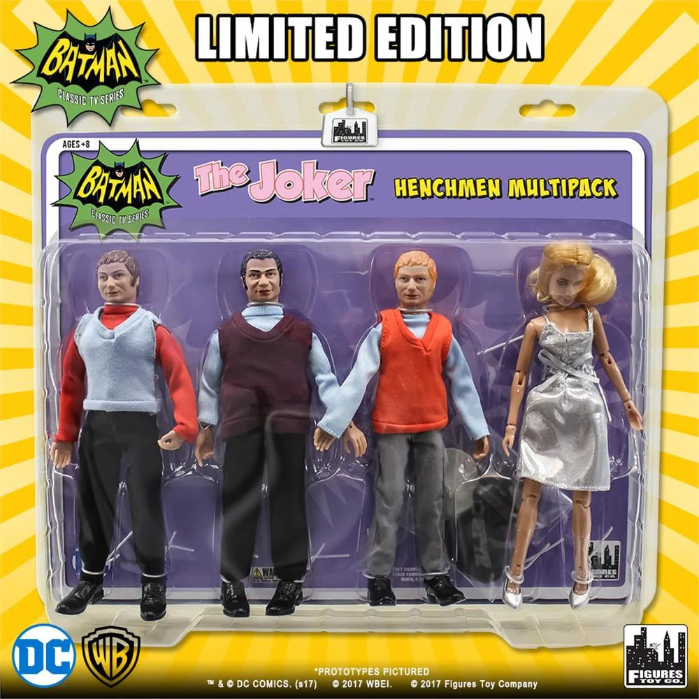 BATMAN 66 RETRO JOKER HENCHMAN 4 PACK 8IN AF SET