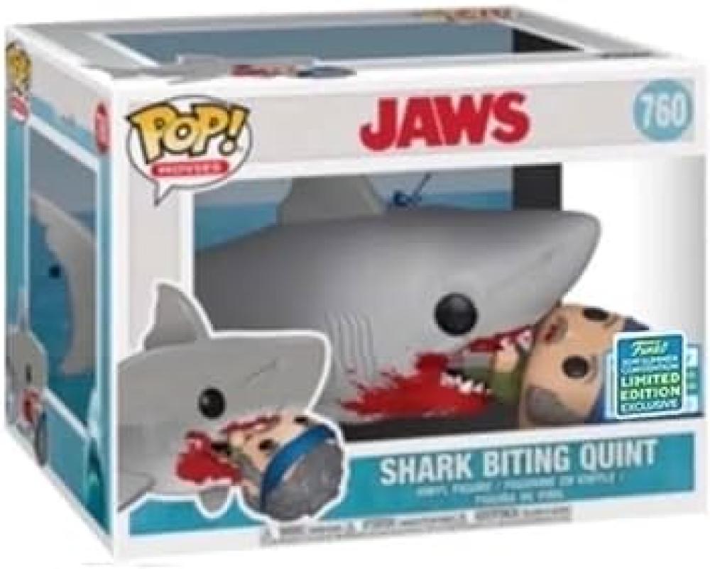 POP LARGE MOVIE JAWS BITING QUINT VINYL FIGURE