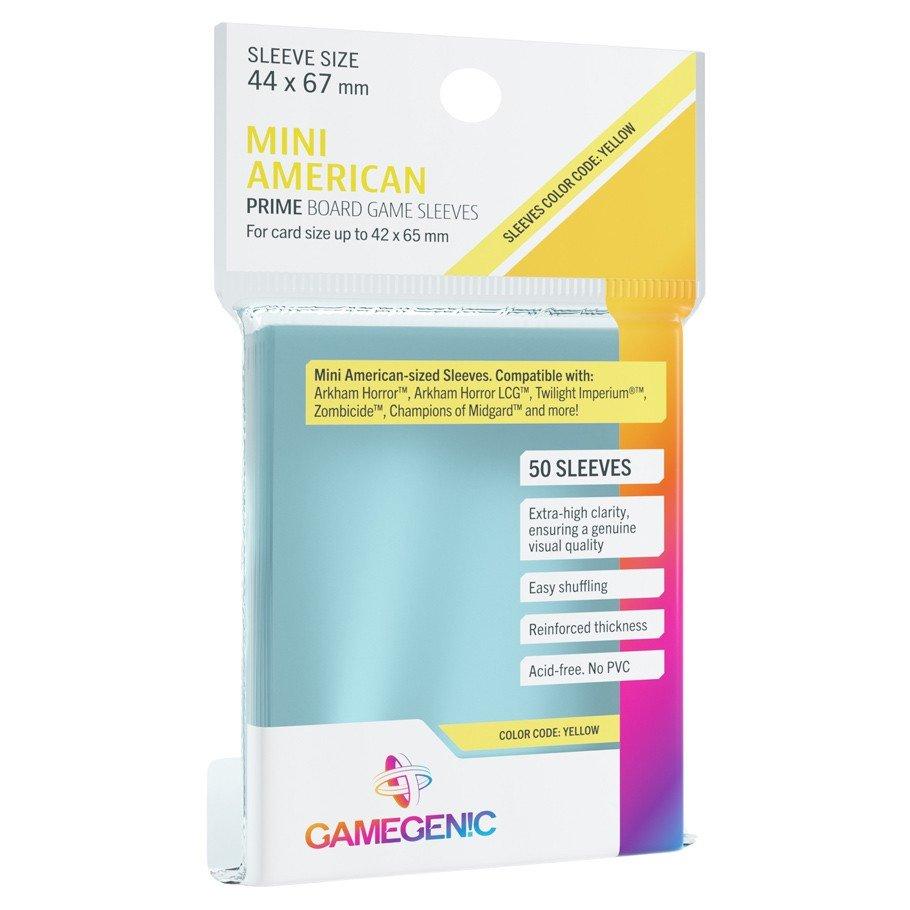 Prime Board Game Sleeves: Yellow - Mini American Sized