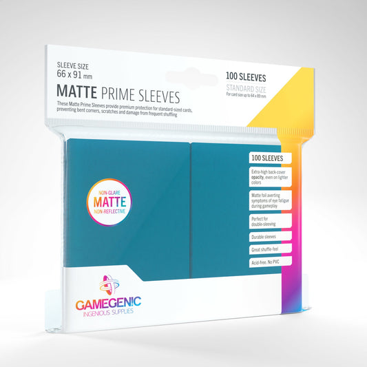 Prime Card Sleeves: Matte Blue 100