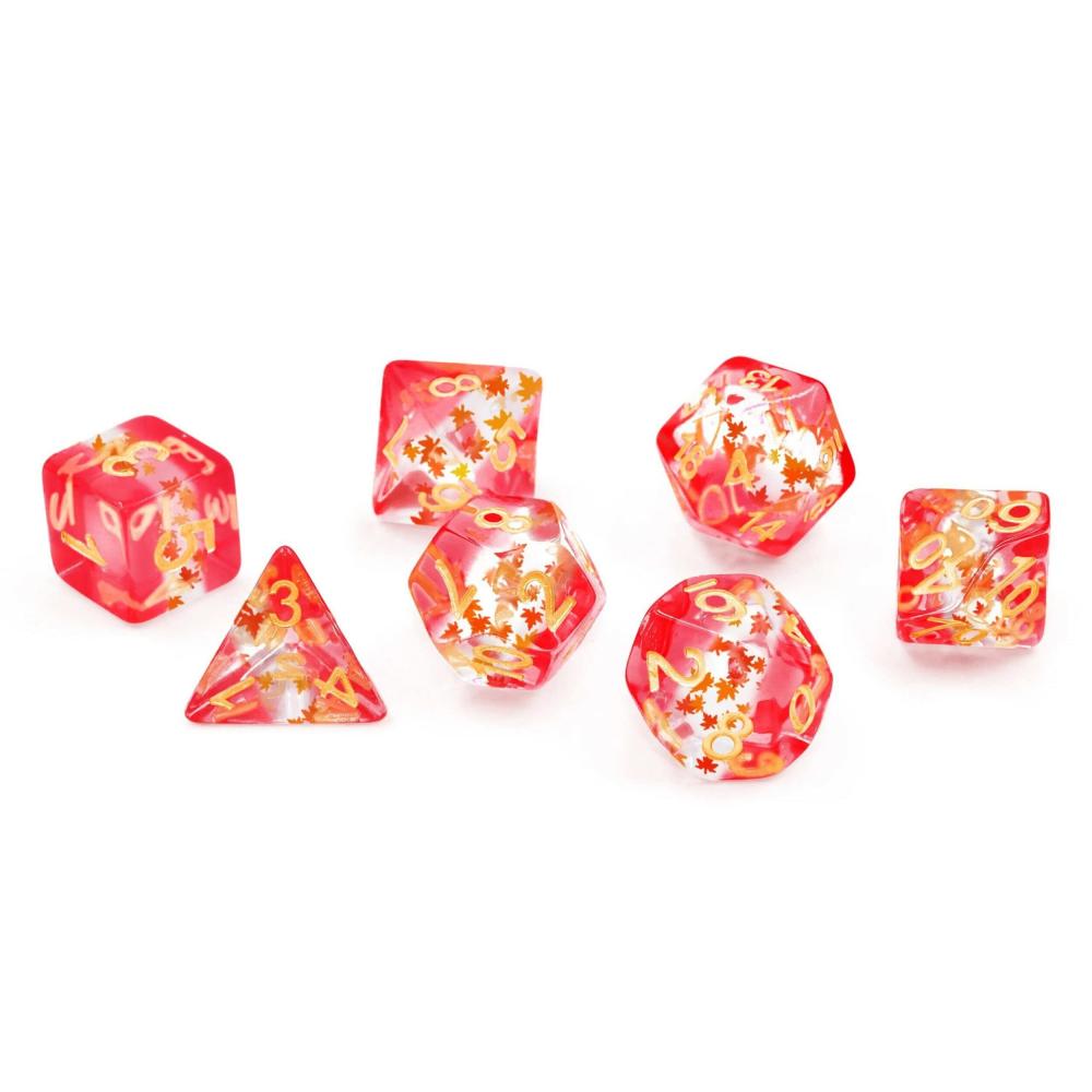 RPG Dice Set 7: Maple Leaf