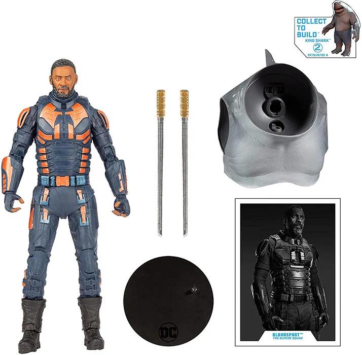 DC MULTIVERSE BLOODSPORT UNMASKED SUICIDE SQUAD MCFARLANE KING SHARK BAF AF