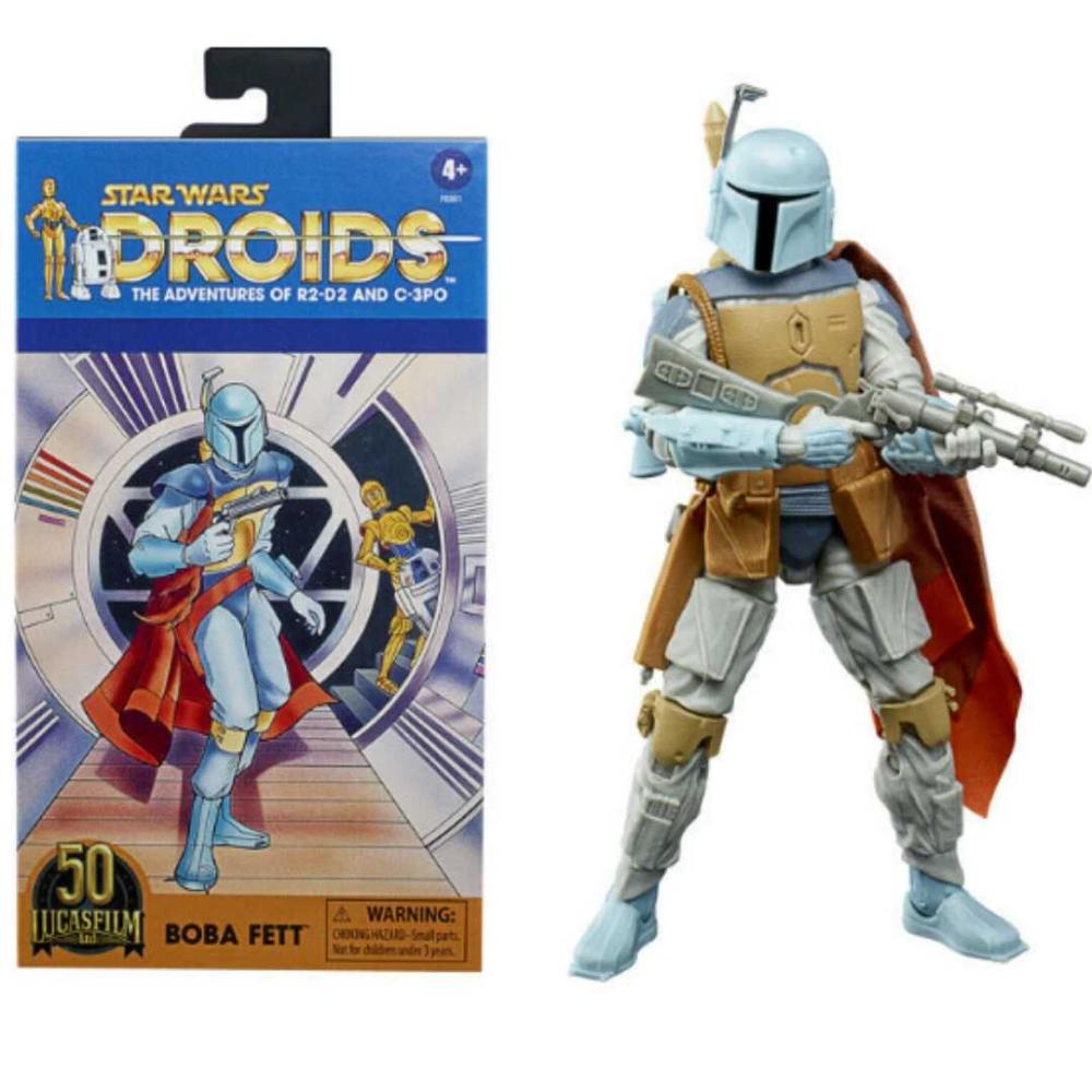 SW BOX BLACK 6 INCH BOBA FETT DROIDS AF
