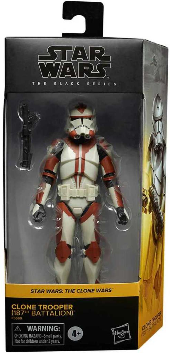 SW BLACK 6 INCH CLONE TROOPER 187TH BATTALION CLONE WARS WGE AF