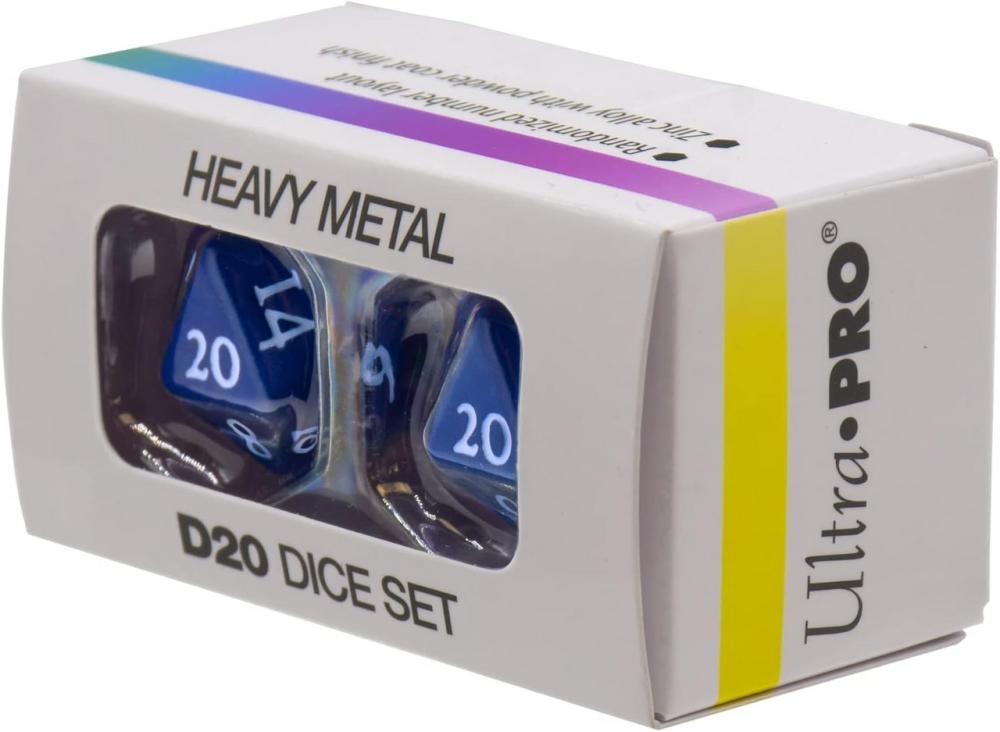 Vivid Heavy Metal Dice: Blue 2d20