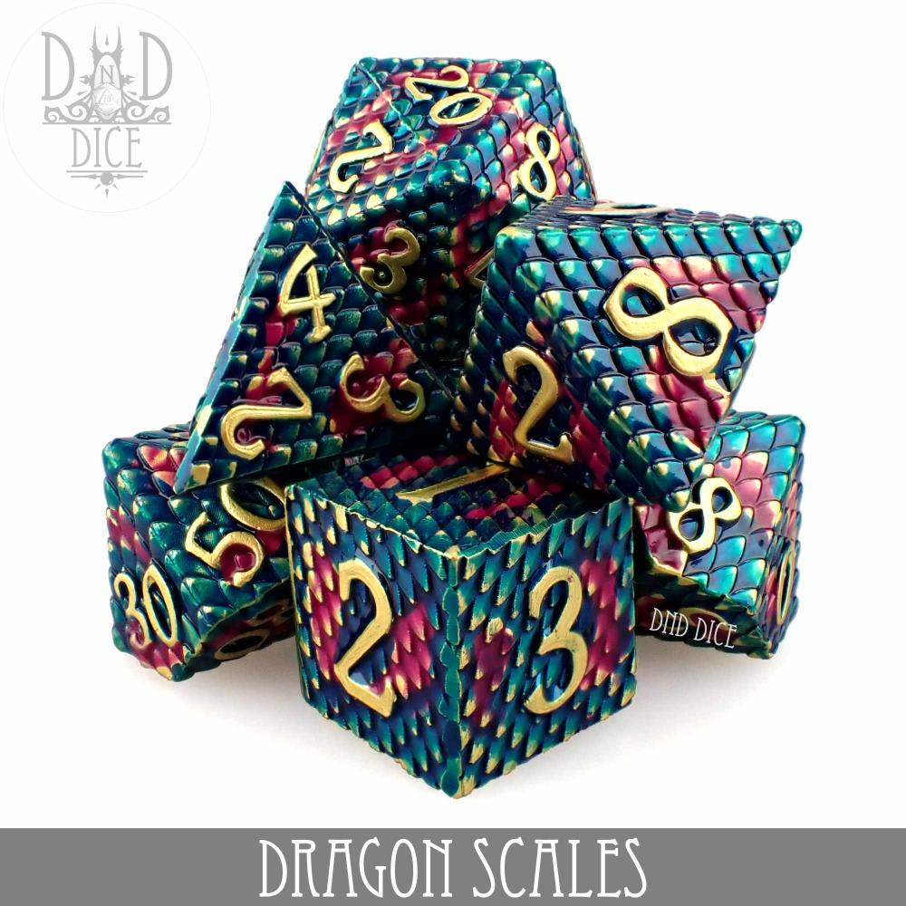 DNDDICE: Dragon Scales Metal 7 Dice Set
