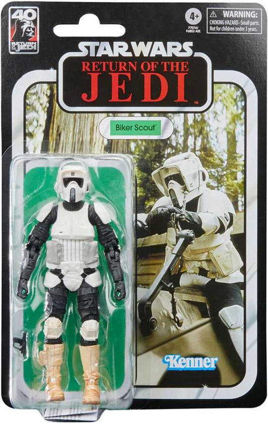 SW ANNIVERSARY BIKER SCOUT - ROTJ BLACK 6 INCH AF